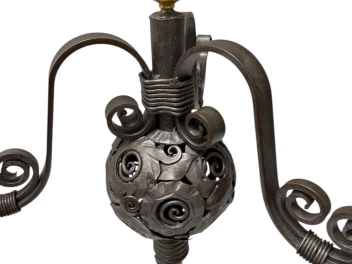 Art Deco Amsterdamse School Floor Lamp by Amsterdamsche Kunstsmederij, 1920s